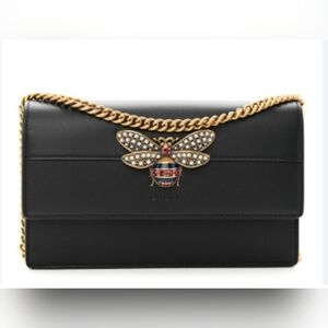 Gucci Queen Margaret Leather Wallet on Chain 530-121324